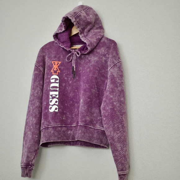 Guess Crop Hoodie Sweater Top L - Picture 1 of 8